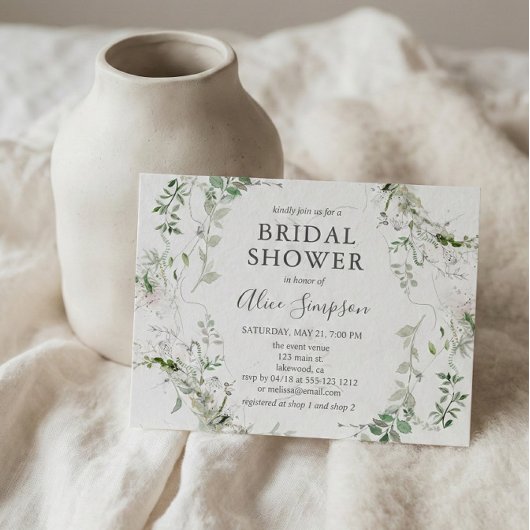 Budget Greenery Calligraphy Brautparty