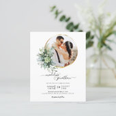BUDGET Greenery Circle Border 2 Foto Hochzeit (Stehend Vorderseite)