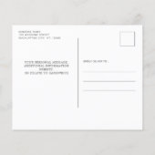 Budget Greenery Eucalyptus Wedding Einladung (Rückseite)