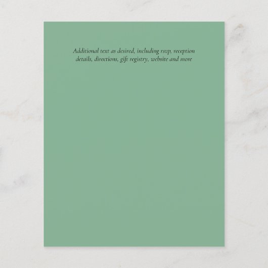 Budget Greenery Eucalyptus Wedding Einladungen (Rückseite)