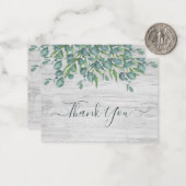 Budget Greenery Eucalyptus Wedding Vielen Dank Mitteilungskarte (Vorderseite/Rückseite Beispiel)