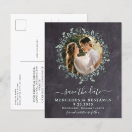 Budget Greenery Eukalyptus Foto Save the Date Pos