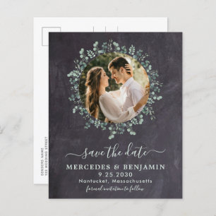 Budget Greenery Eukalyptus Foto Save the Date Pos