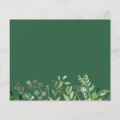 Budget Greenery Eukalyptus Wedding Details Card (Rückseite)