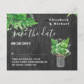 BUDGET Greenery Ferns Wedding Save the Dates (Vorderseite)