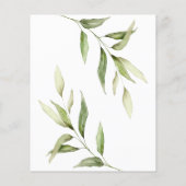 BUDGET Greenery Floral Minimal Wedding Invitation (Rückseite)