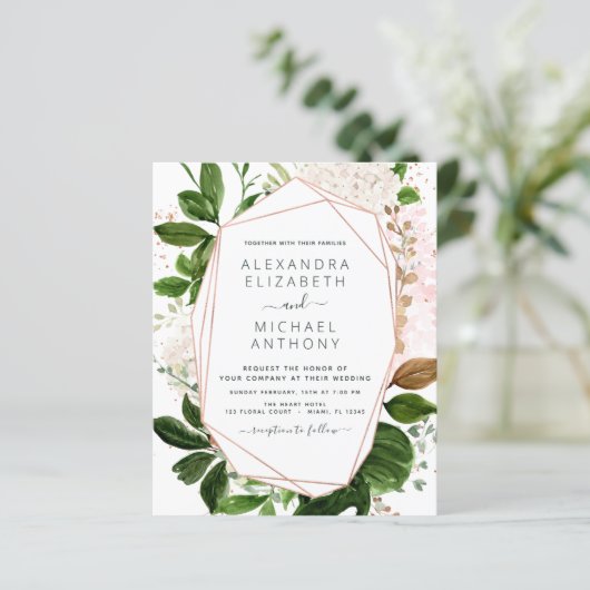 Budget Greenery Foliage Elegant Wedding (Stehend Vorderseite)