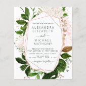 Budget Greenery Foliage Elegant Wedding Flyer (Vorne)