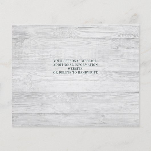 Budget Greenery Foto Hochzeit speichern das Datum  (Rückseite)