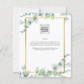BUDGET Greenery FOTO Wedding Save the Date QRcode (Rückseite)