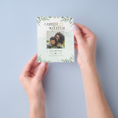 BUDGET Greenery FOTO Wedding Save the Date QRcode Flyer (Gruppe)