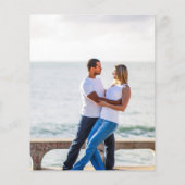 BUDGET Greenery FOTO Wedding Save the Date QRcode Flyer (Hinten)