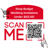 BUDGET Greenery FOTO Wedding Save the Date QRcode Flyer
