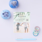 BUDGET Greenery FOTO Wedding Save the Date QRcode Flyer (Einzeln)