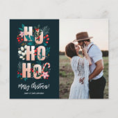 Budget Greenery Frohe Weihnachtsfotokarten (Vorderseite)