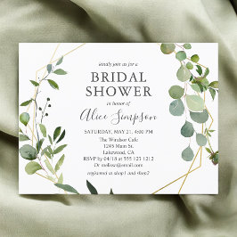 Budget Greenery Garden Brautparty Einladungspostkarte