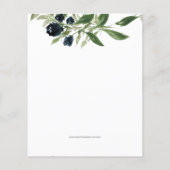 Budget Greenery Geometric Bridal Dusche Einladung (Rückseite)