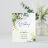 BUDGET Greenery Gold Eukalyptus Blätter Hochzeit (Stehend Vorderseite)