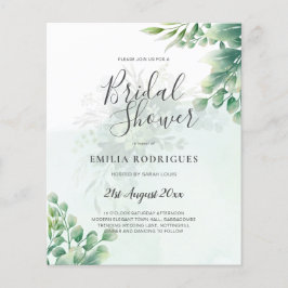 BUDGET Greenery Gold Eukalyptus BRAUTPARTY Flyer