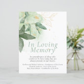 Budget Greenery Gold Wedding Erinnerungszeichen (Stehend Vorderseite)