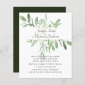 Budget Greenery Leaf Moderne Hochzeitsmaße (Vorne/Hinten)