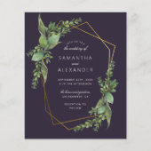 Budget Greenery Lila & Goldene Hochzeit (Vorderseite)
