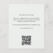 Budget Greenery Moderner QR Code Hochzeitsempfehlu Flyer (Hinten)