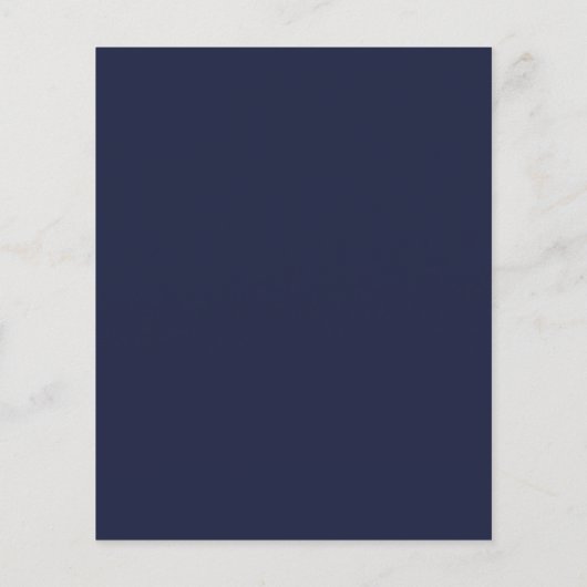 Budget Greenery Navy Blue Wedding Einladung (Rückseite)