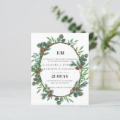 Budget Greenery Pine Cone Wedding (Stehend Vorderseite)
