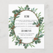 Budget Greenery Pine Cone Wedding (Vorderseite)