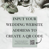 Budget Greenery QR Code Hochzeitsempfehlung