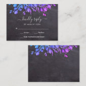 Budget Greenery Rustic Foliage S Wedding RSVP Card Mitteilungskarte (Vorne/Hinten)
