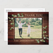 Budget Greenery Rustic Foto Wedding Vielen Dank (Vorne/Hinten)