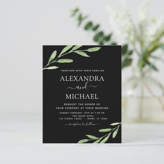 Budget Greenery Rustic Simple Elegant Wedding (Stehend Vorderseite)