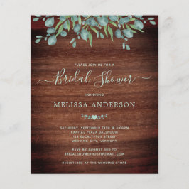 Budget Greenery Rustic Wood Brautparty