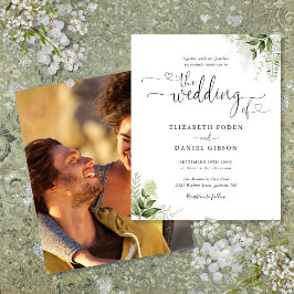 Budget Greenery Script Foto Einladung Hochzeitsfei