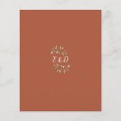 Budget Greenery Terracotta Hochzeit Einladung (Rückseite)