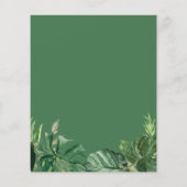 Budget Greenery Tropical Palm Leaf Wedding Einladu (Rückseite)