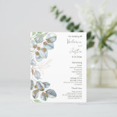 Budget Greenery Watercolor Eukalyptus Wedding (Stehend Vorderseite)