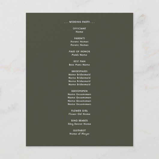 Budget Greenery Watercolor Eukalyptus Wedding (Rückseite)