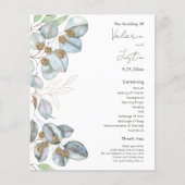 Budget Greenery Watercolor Eukalyptus Wedding (Vorderseite)