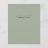 Budget Greenery Wedding Einladung (Rückseite)