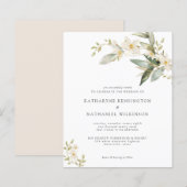 Budget Greenery Wedding Einladung (Vorne/Hinten)