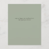 Budget Greenery Wedding Einladung Flyer (Hinten)