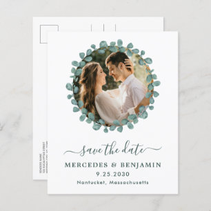 Budget Greenery Wedding QR Code Save the Date