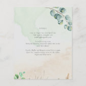 Budget Greenery Wedding RECEPTION Abend Einladung Flyer (Hinten)