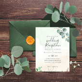 Budget Greenery Wedding RECEPTION Abend Einladung Flyer