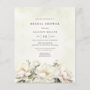 Budget Greenery White Floral Brautparty