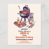 Budget GRILLEN Rustic Couples Baby Shower BabyQ (Vorderseite)