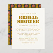 Budget Groovy 70er Botanisches Gold Brautparty (Vorne/Hinten)